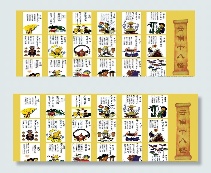 云南十八怪图片(11811X4724(DPI:100))psd模版下载