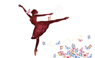 跳舞剪影图片