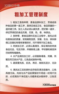 红色 底纹 制度牌 展板 食堂图片