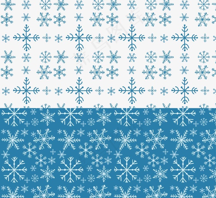 创意雪花纹无缝背景图片ai矢量模版下载