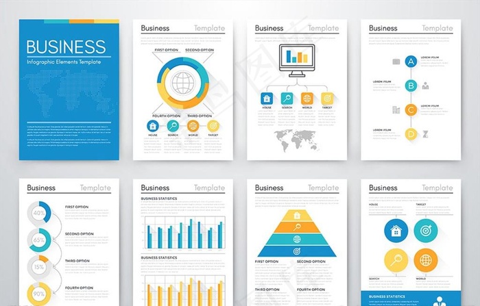 简洁商业画册图片
