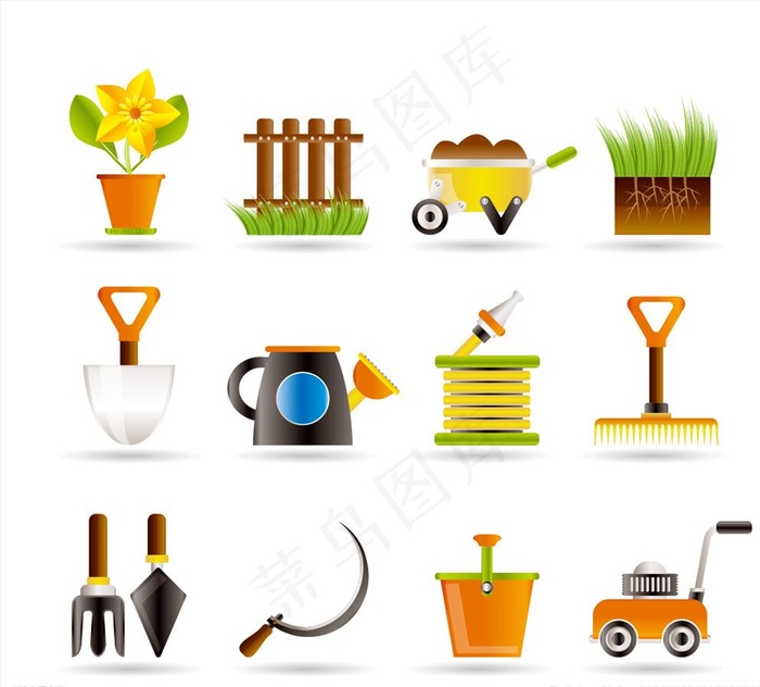 园艺元素图片