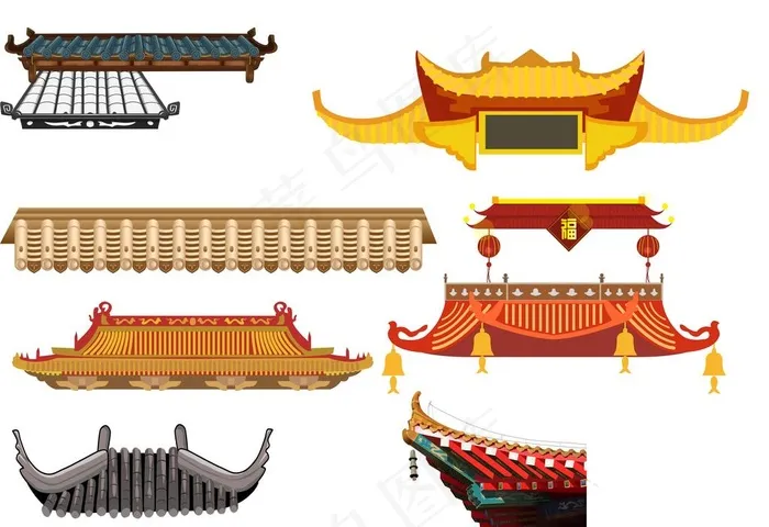 中国风房檐图片(8314X5959(DPI:200))psd模版下载