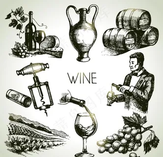 手绘酒图片 手绘酒图片