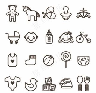 矢量婴儿图标图片
