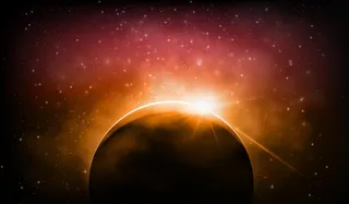 闪耀的月食背景图片