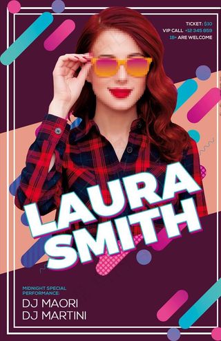 时尚女装模特海报女士派对图片