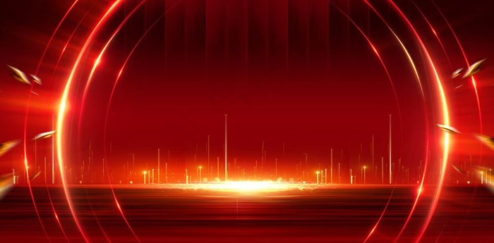 红色大气地产舞台晚会背景图片