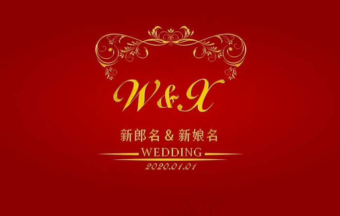 婚礼背景图片(7087X4724(DPI:50))psd模版下载