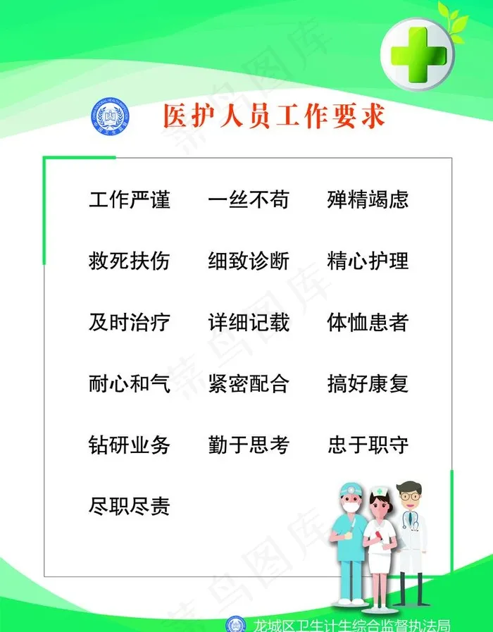 医护人员工作要求图片