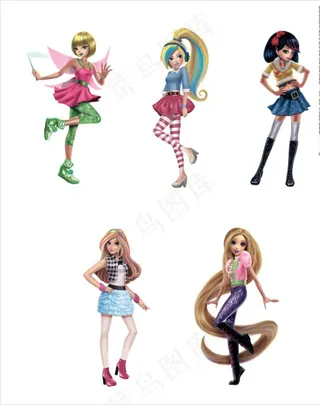 国外卡通美女图片