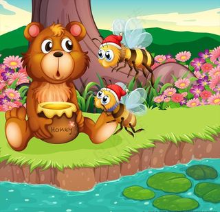 卡通熊插画图片