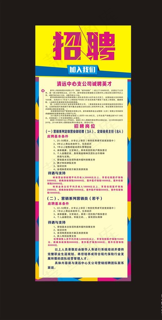 招聘展架图片cdr矢量模版下载