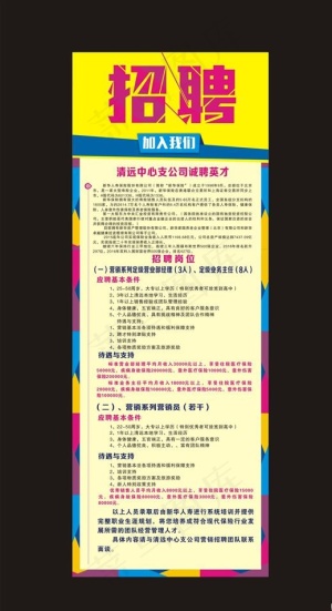 招聘展架图片