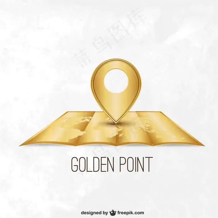 金色地标矢量素材图片eps,ai矢量模版下载
