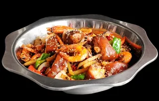 干锅猪蹄虾图片