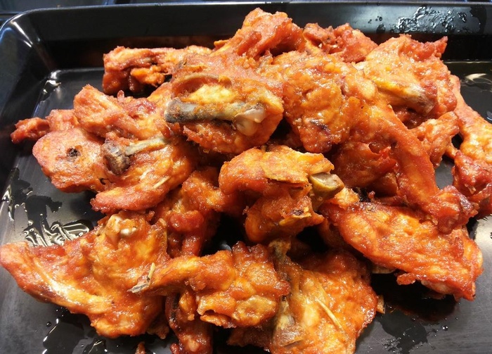 炸鸡叉骨图片