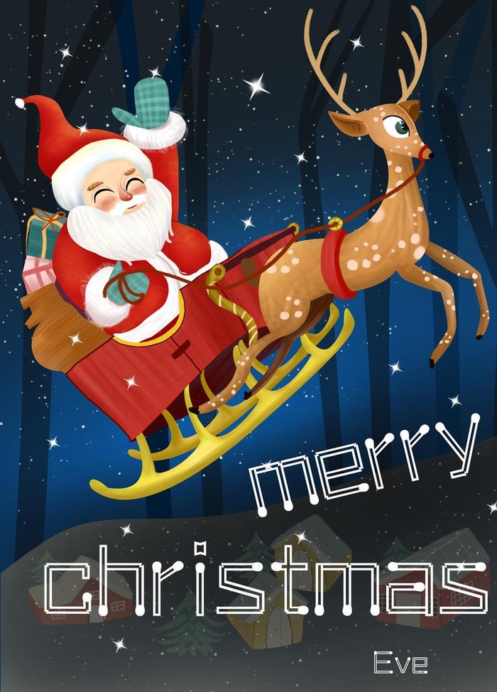 圣诞老人插画图片