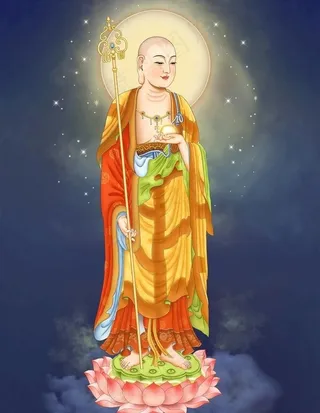 工笔地藏菩萨像高清大图地藏王佛图片