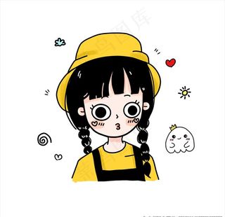 卡通时尚女孩图片