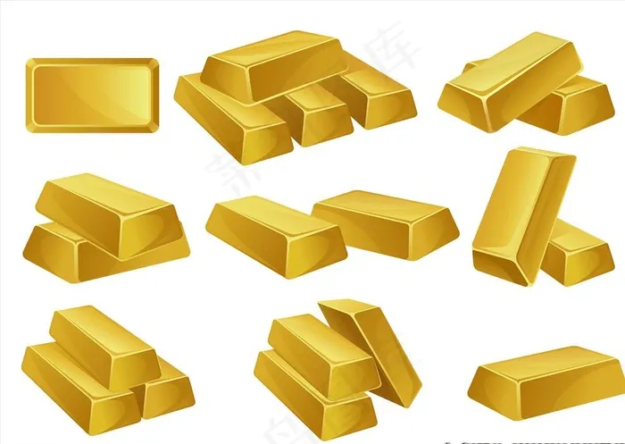 黄金图片ai矢量模版下载