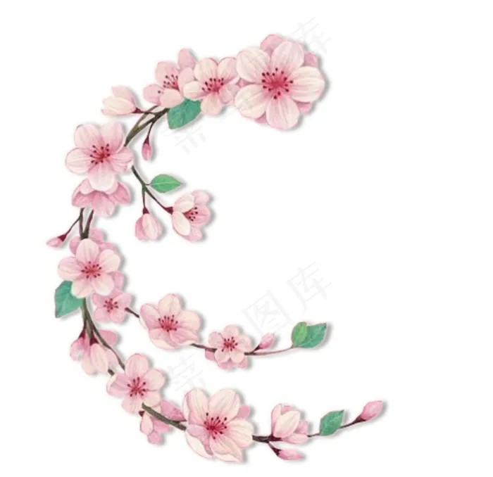 桃花图片psd模版下载