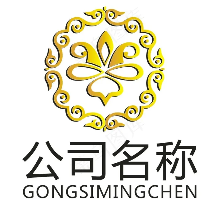 花圈log图片cdr矢量模版下载