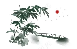 水墨竹子图片
