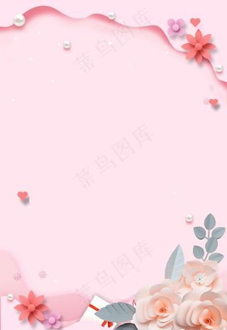 粉红色花背景图片