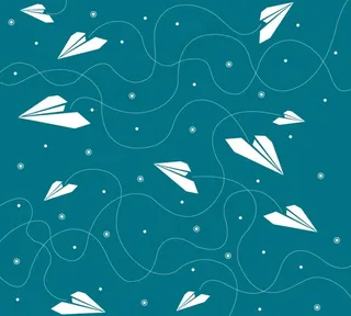 白色飞翔纸飞机背景矢量素材图片