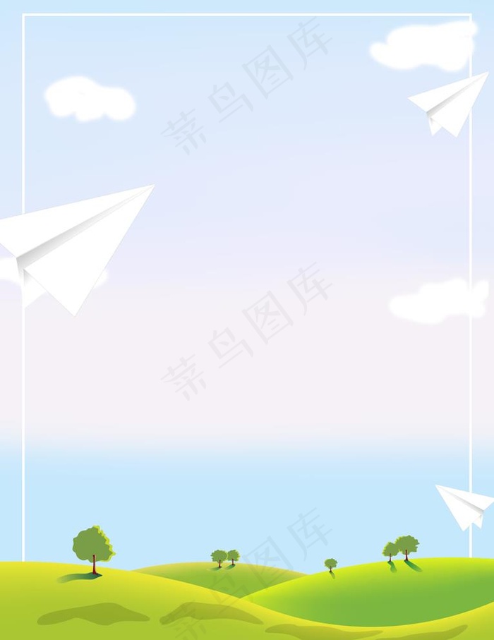清新天空海报背景图图片