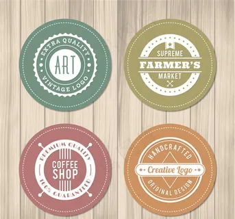 圆形商铺标签矢量素材图片