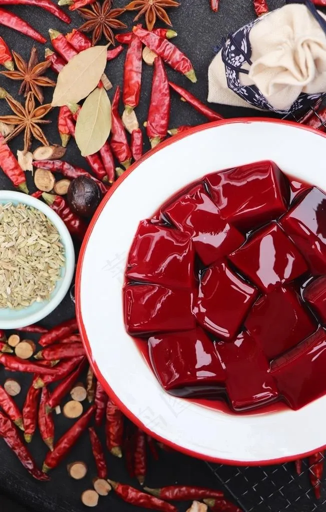 火锅食材血旺图片