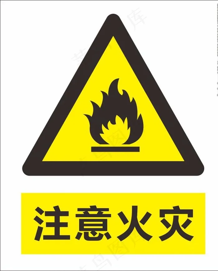 注意火灾图片cdr矢量模版下载
