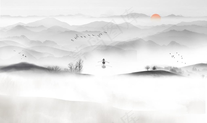 风城山水画图片