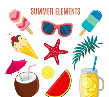 夏季度假元素图片