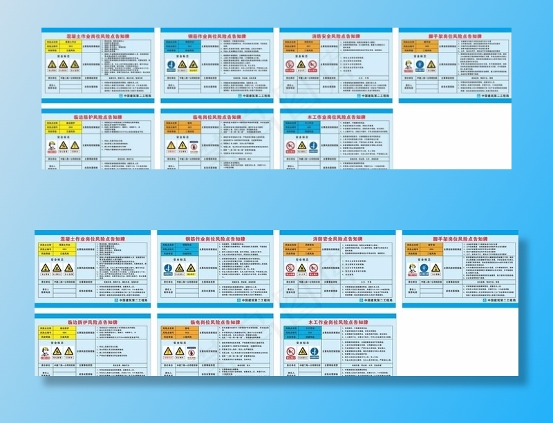 作业岗位风险点告知牌图片cdr矢量模版下载
