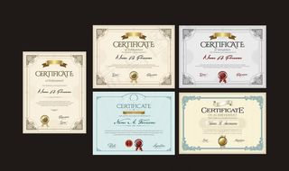 花纹边框证书图片