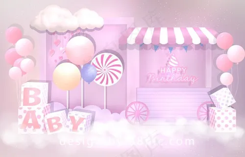 宝宝生日派对图片