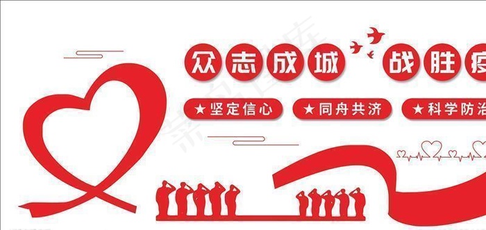 防疫文化墙图片cdr矢量模版下载