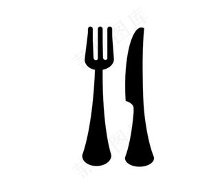 矢量刀叉标志图片