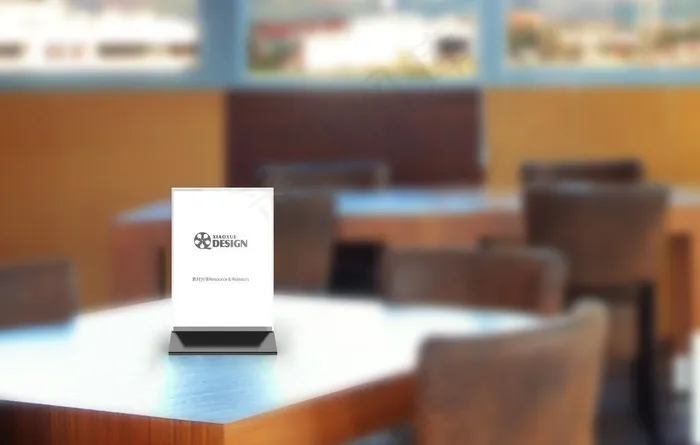 快餐台卡样机图片(9000X6000(DPI:300))psd模版下载