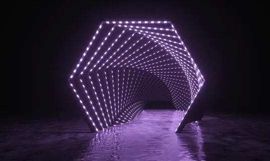 霓虹灯空间 光线 炫彩 抽象图片