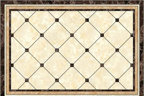 中式客厅菱形夹方块几何地拼图片