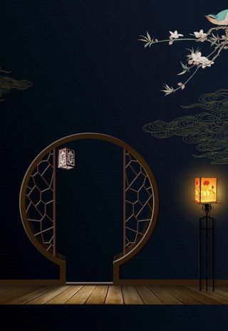 新中式房地产背景图片