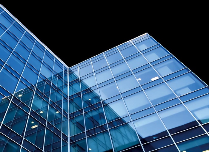 蓝色商务高楼大厦图片