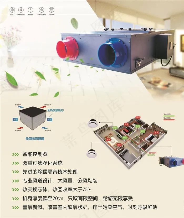 新风系统宣传海报图片(2756X3150(DPI:100))psd模版下载