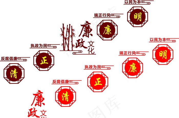 党建文化墙图片cdr矢量模版下载