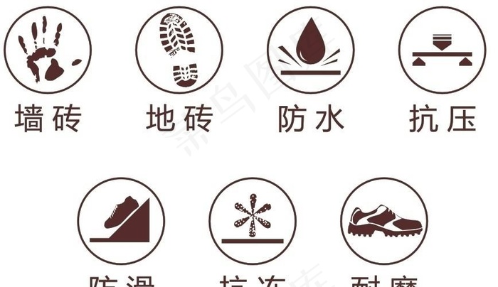 磁砖性能小图标图片cdr矢量模版下载