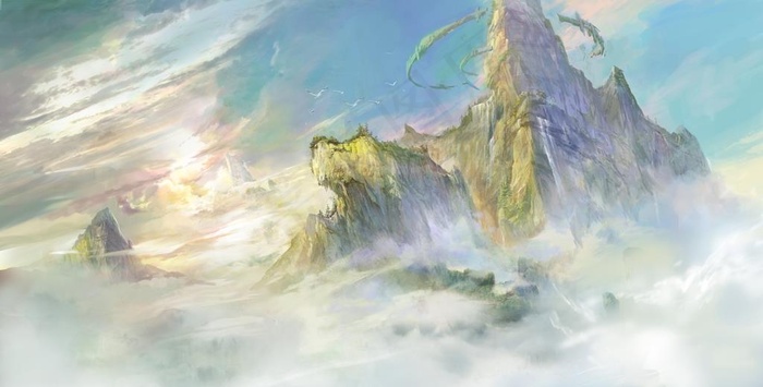 大气仙侠魔幻场景插画图片(3904X2106(DPI:150))psd模版下载